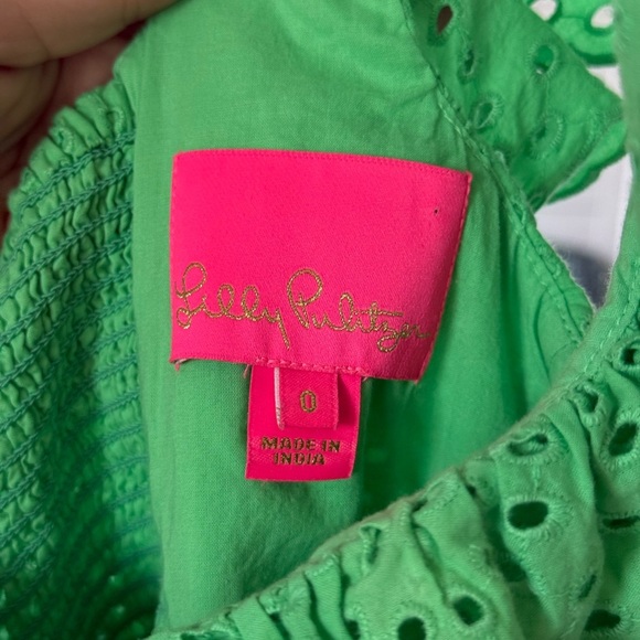 Lilly Pulitzer Asteria Cabana Green Daisy Dreams Eyelet Swing - Picture 9 of 9